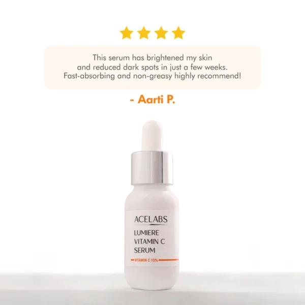 lumiere 15% vitamin c face serum – fades dark spots & boosts glowing skin