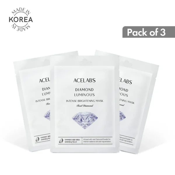 diamond luminous intense brightening face mask 3 pcs