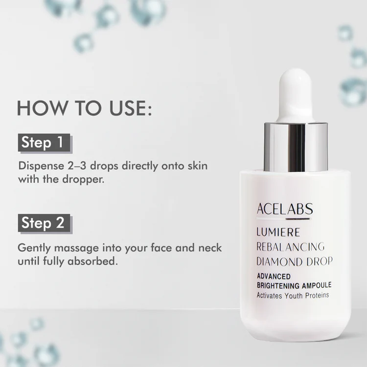 lumiere rebalancing diamond drop | skin brightening | anti aging serum for glass skin