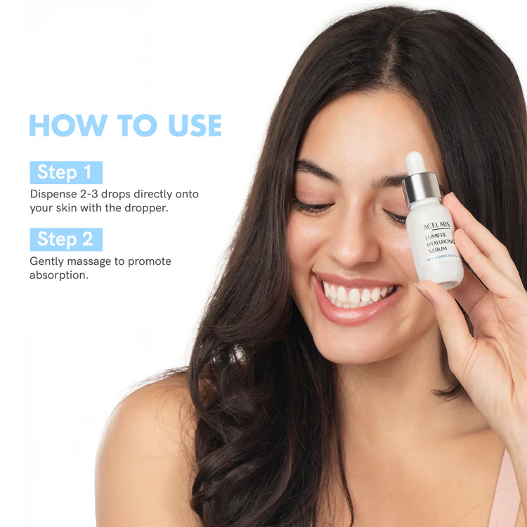 lumiere 2% hyaluronic acid face serum – deep hydration for plump, dewy skin