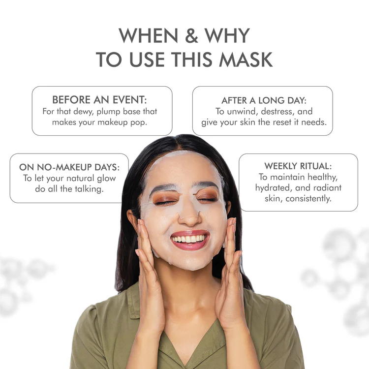 brightening face mask sheet for glowing skin use before events after long days or as weekly ritual