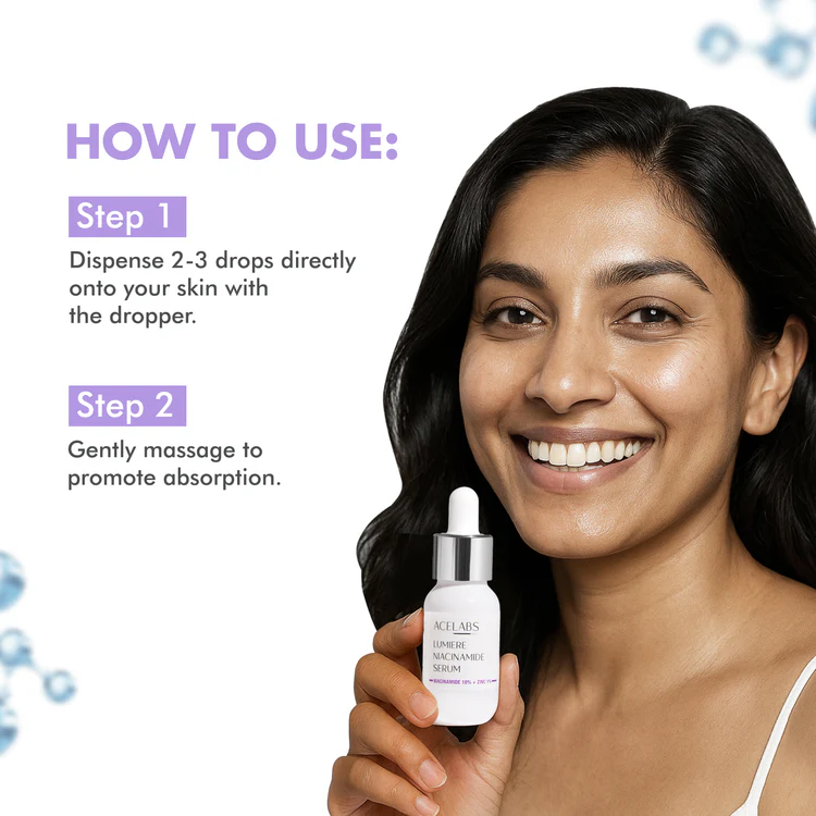 how to use niacinamide face serum apply 2 to 3 drops and massage for absorption