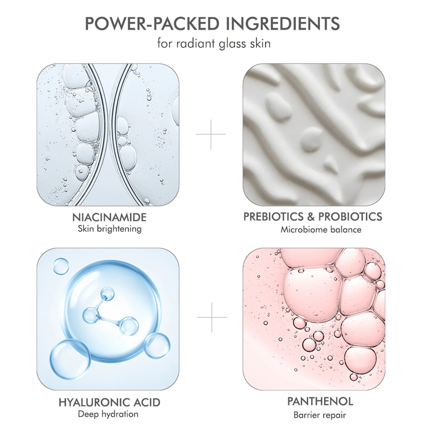 niacinamide and hyaluronic acid serum with probiotics skin brightening and barrier repair formula for radiant healthy skin