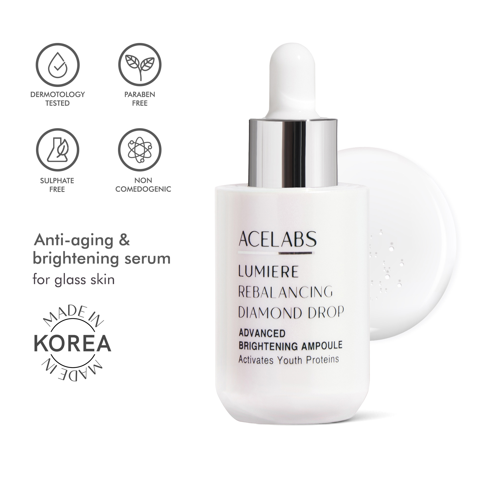 buy lumiere rebalancing diamond drop online skin brightening serum with niacinamide and hyaluronic acid by acelabs