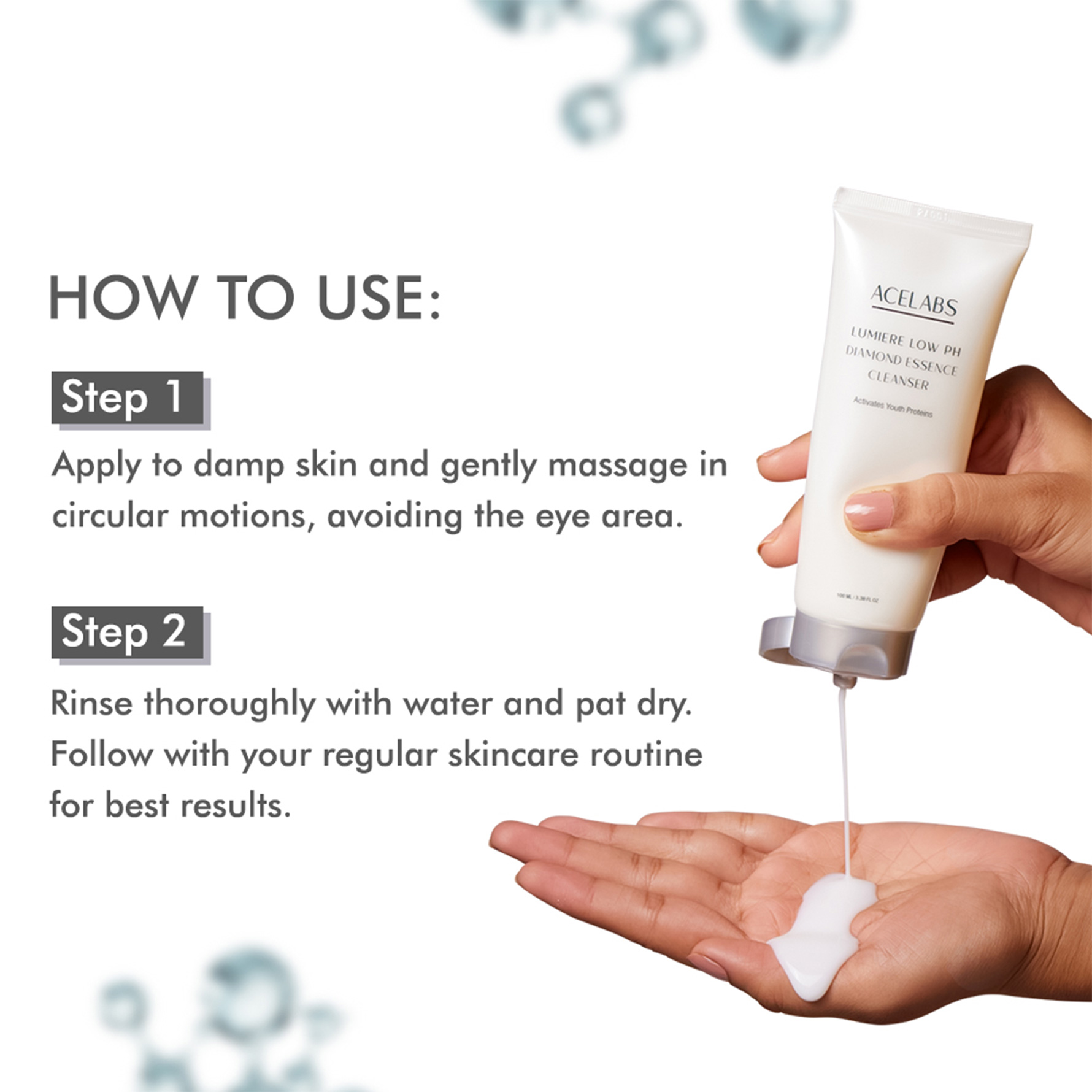 howto use lumiere low ph diamond essence cleanser